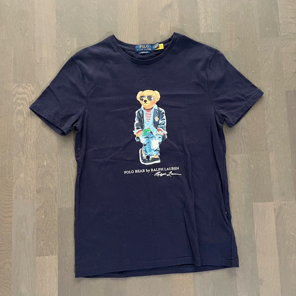 Polo Ralph Lauren navy polo bear tee